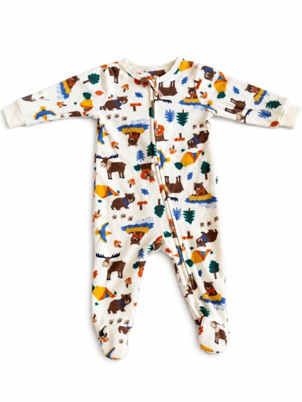 Kids Headquarters Woodland Camping Fleece Footed Sleeper – 6M